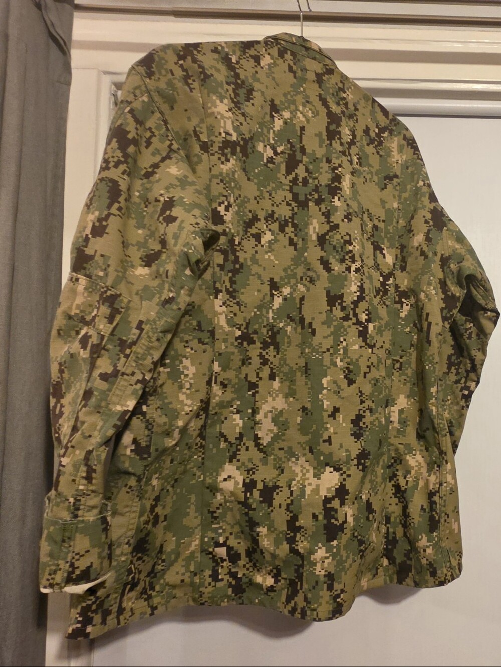 US Navy NWU Type III XL Long Camo Blouse SEAL Trident… - Gem